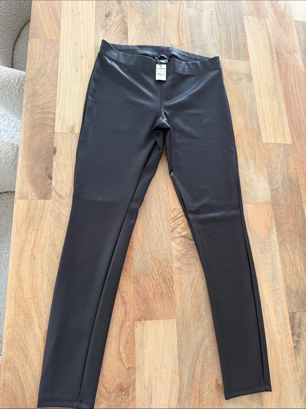 Express Black Women's Stretch Faux Leather Leggings